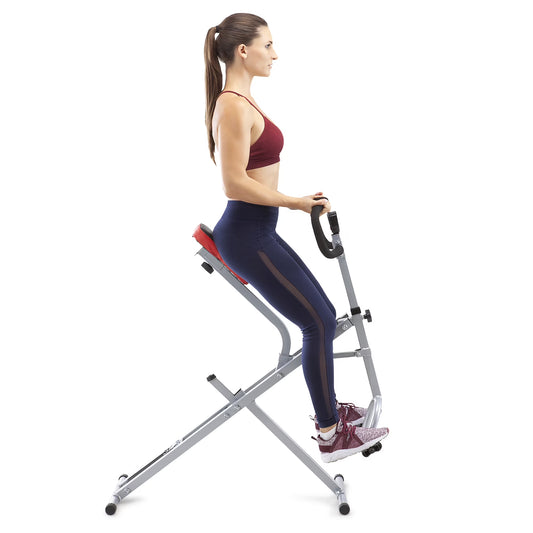 Fitness Squat Rider Machine Bench, Black, Steel Frame, 28 Lb